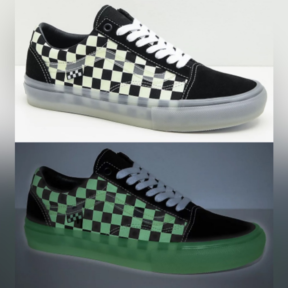 Vans Skate Old Skool Glow-In-The-Dark Skate Shoes NIB